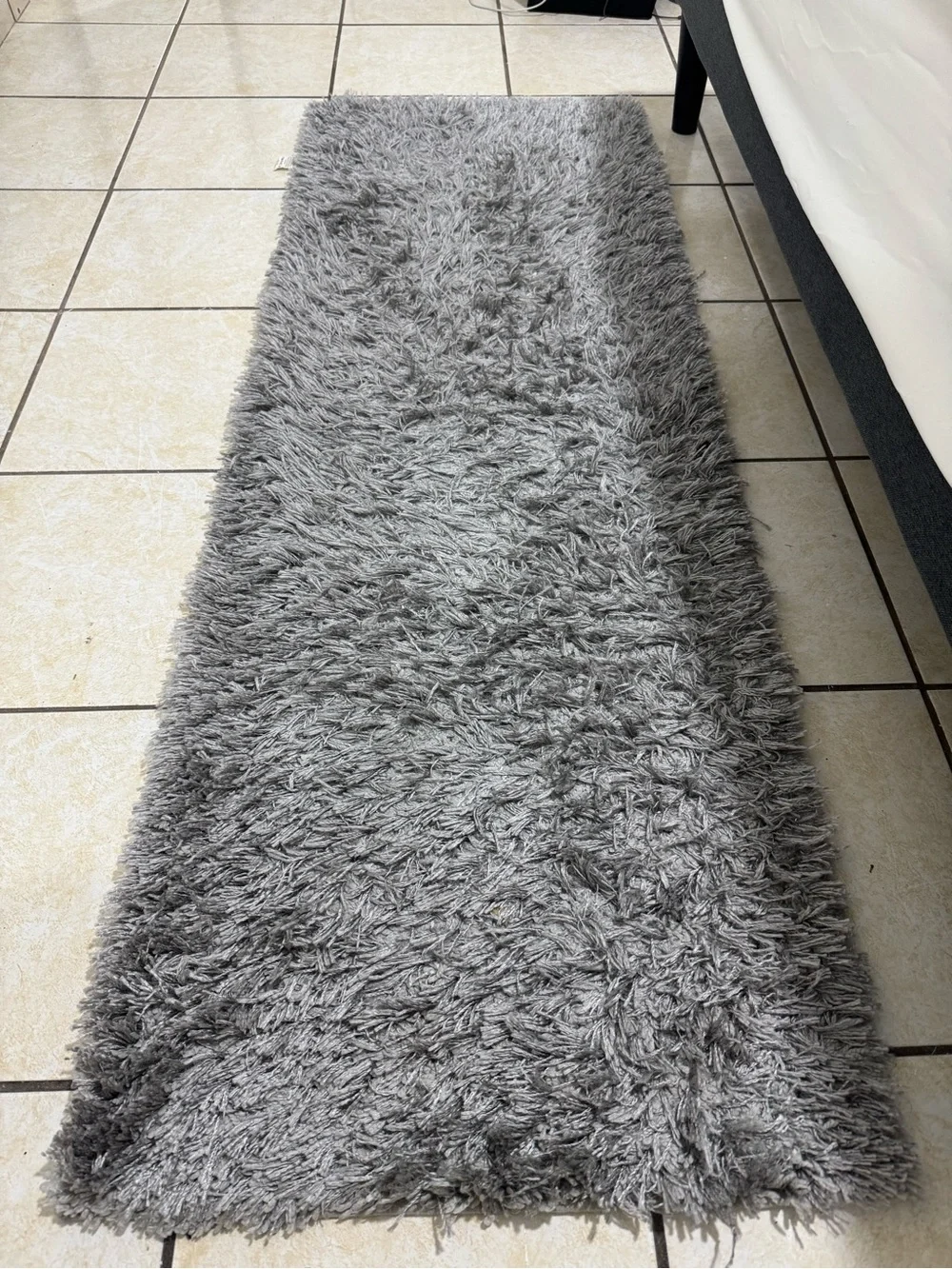 Gray Shag Runner Rug - Cozy Home Accent